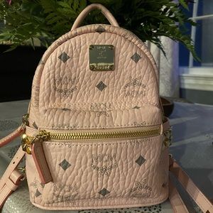 Mini Stark Stud Coated Canvas Backpack MCM